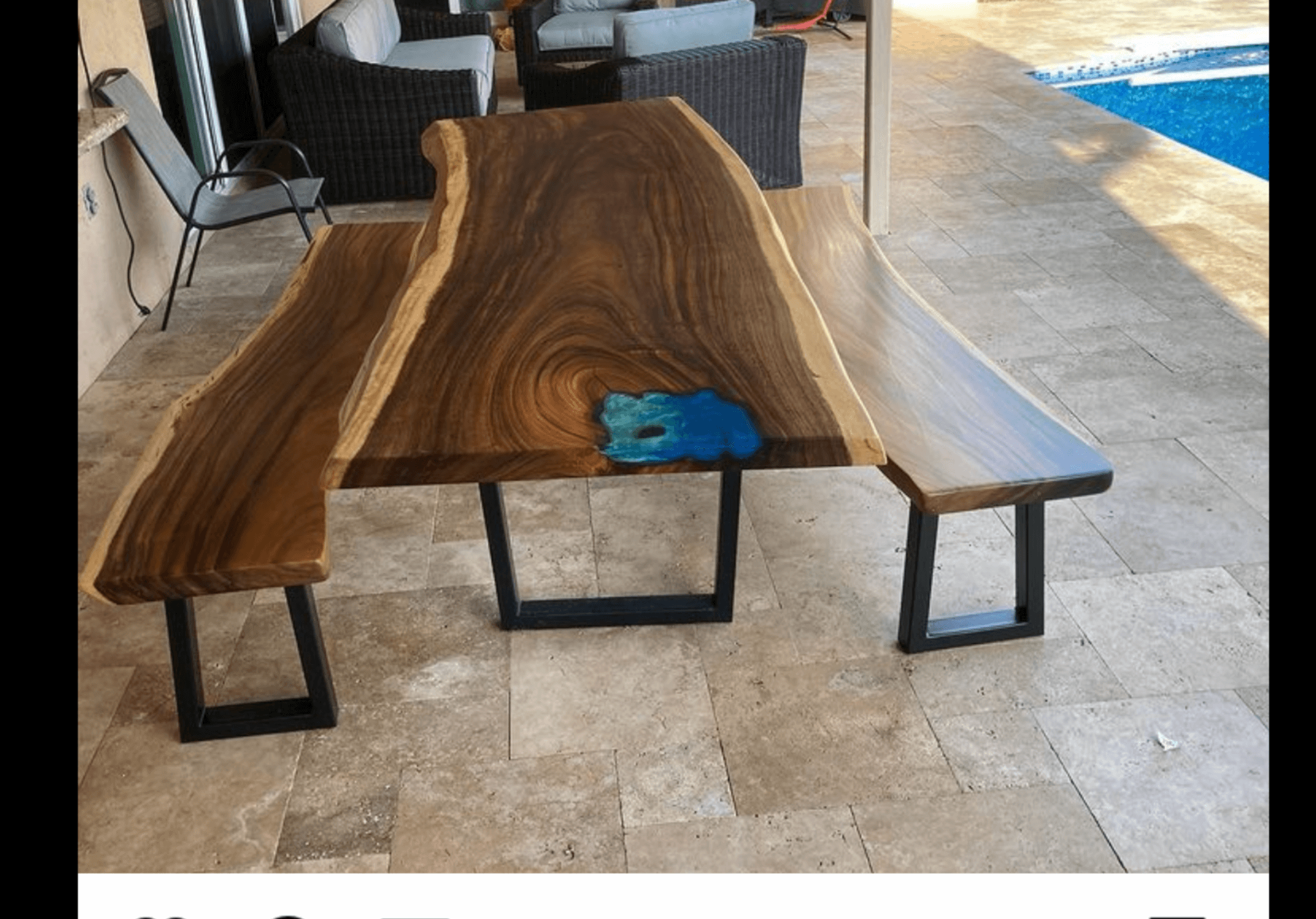 Matumi Slab Live Edge Dining Table